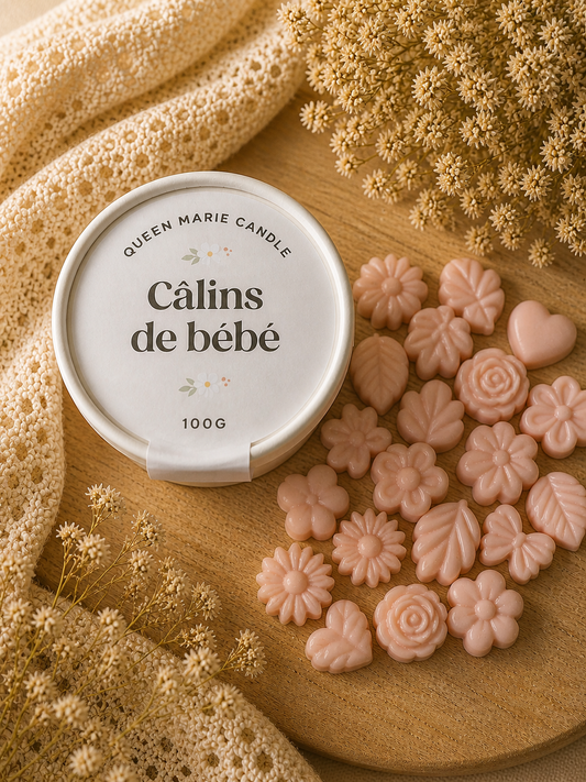 🤍 Pot fleuri parfumé – Câlins de bébé